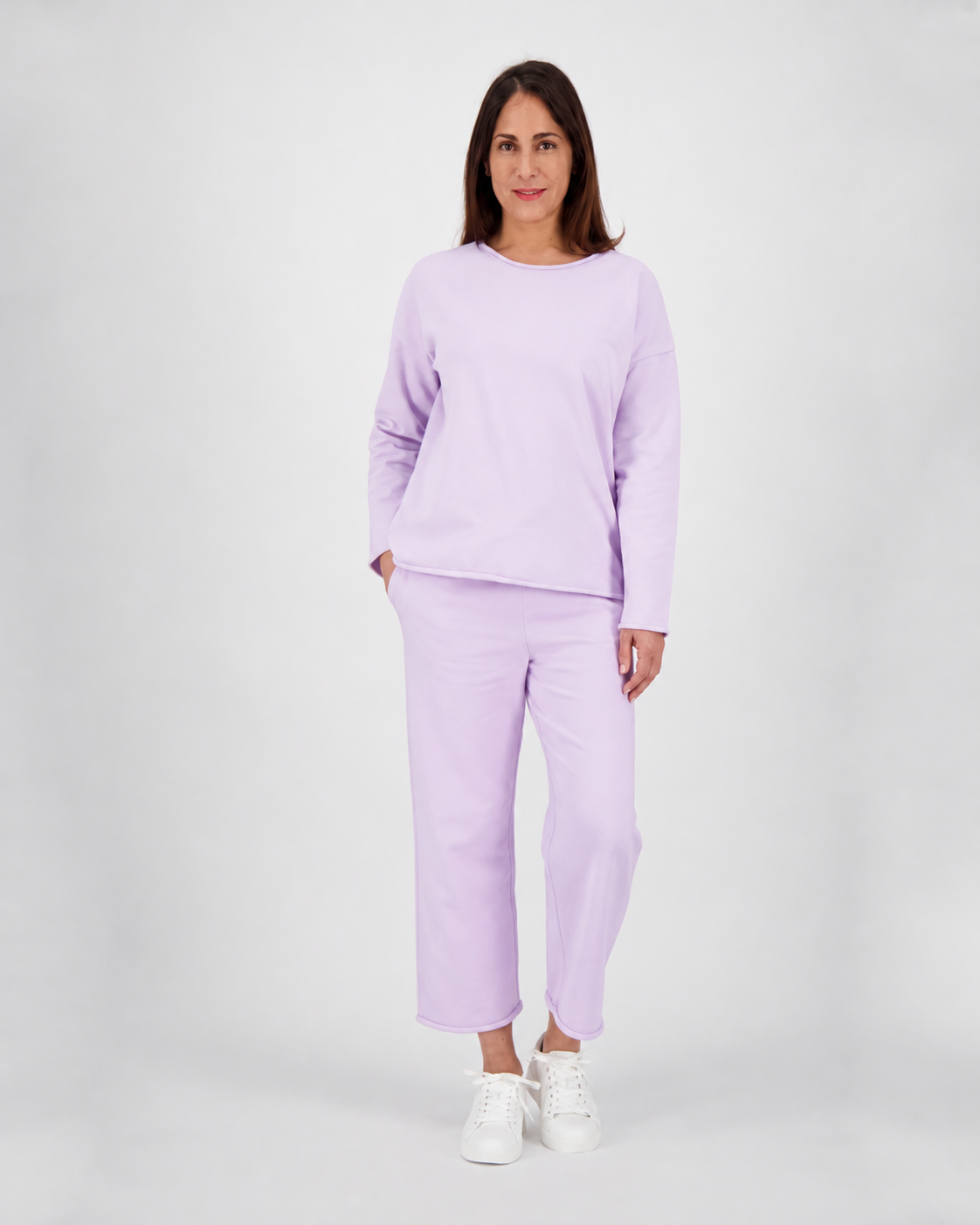 Damen Travel Set aus Sweatshirt & Sweatpants Lila - New York