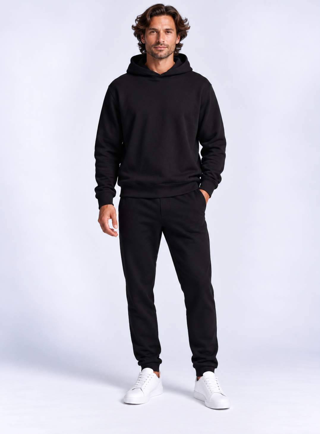 Herren Travel Set aus Hoodie & Sweatpants Schwarz - Denver