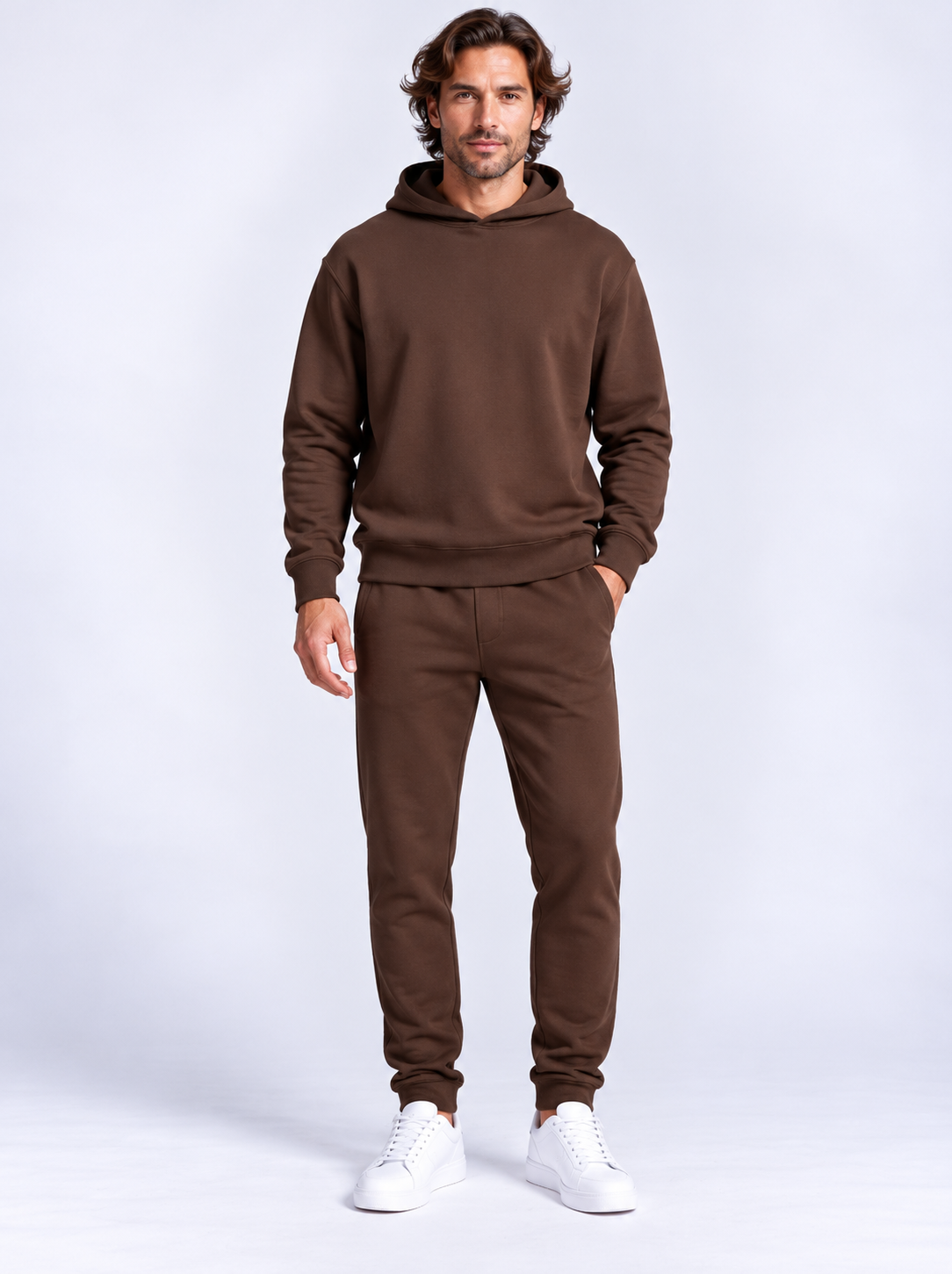 Herren Travel Set aus Hoodie & Sweatpants Chocolate Brown - Denver