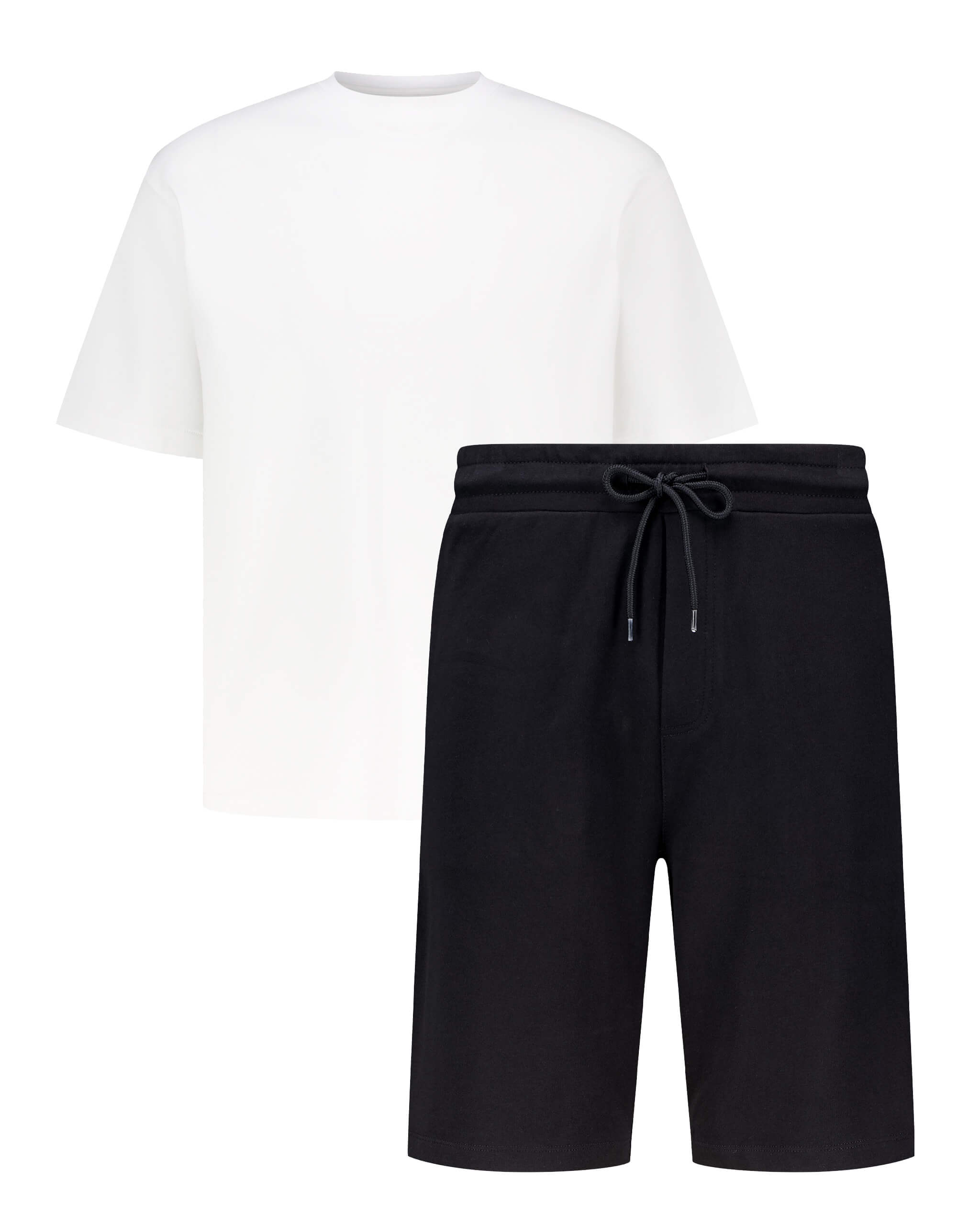 Bundle T-Shirt Weiss und Shorts Schwarz
